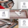 Garvee Printed Rugs (Not Woven!) Washable Rugs 8×10 Area Rug for Living Room Soft Bedroom Rug Farmhouse Large Rug Non Slip Stain Resistant Carpet for Nursery Dining Room 8’x10′(Printed|red&dark Green)