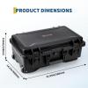 Garvee Protective Case,Heavy Duty Protective Dry Box Case with Padded Dividers and Wheels,Waterproof Travel Camera Case Dustproof and Impact Resistant,22” x 14” x 9”,for Travel, Hunt