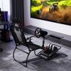 Garvee Racing Wheel Stand,Foldable Racing Simulator Cockpit for g923/g920/g29, Steering Wheel Stand & Foot Pedal Angle Adjustable,Sim Racing Cockpit for Thrustmaster t248p, Fanatec, Hori, Mad Catz.(59.5×33.9×44.5in)