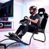 Garvee Racing Wheel Stand,Foldable Racing Simulator Cockpit for g923/g920/g29, Steering Wheel Stand & Foot Pedal Angle Adjustable,Sim Racing Cockpit for Thrustmaster t248p, Fanatec, Hori, Mad Catz.(59.5×33.9×44.5in)