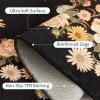 Garvee Rugs for Living Room 3×5, Washable Floral Area Rug Non Slip Soft, Low Pile Ultra-Thin Carpet for Entryway, Kitchen, Bedroom, Black(Black)