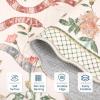 Garvee Scalloped 8×10 Rugs Washable Area Rugs for Living Room,Modern Stain Resistant Solid Rug for Bedroom, Scalloped Low Pile Non-Slip Neutral Rug for Farmhouse Dining Room Home Office Dorm,Grey(Beige|snake)