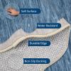Garvee Scalloped Washable Rug 9×12 Area Rug for Bedroom Living Room Rug Modern Non Slip Large Area Rug Soft Throw Rugs Low Pile Stain Resistant Carpet for Dining Room Nursery Office, Blue 9’x12′(Scalloped02|blue)