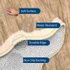 Garvee Scalloped Washable Rug 9×12 Area Rug for Bedroom Living Room Rug Modern Non Slip Large Area Rug Soft Throw Rugs Low Pile Stain Resistant Carpet for Dining Room Nursery Office, Blue 9’x12′(Scalloped02|light Brown)
