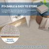 Garvee Scalloped Washable Rug 9×12 Rugs for Living Room Bedroom Non Slip Neutral Nursery Rug Modern Bordered Floral Mat Indoor Soft Non-Shedding Accent Carpet for Dining Room Kids Room Dorm Camel(Taupe)