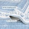 Garvee Scalloped Washable Rug 9×12 Rugs for Living Room Bedroom Non Slip Neutral Nursery Rug Modern Bordered Floral Mat Indoor Soft Non-Shedding Accent Carpet for Dining Room Kids Room Dorm Camel(Blue)