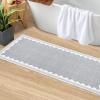 Garvee Scalloped Washable Rug 9×12 Rugs for Living Room Bedroom Non Slip Neutral Nursery Rug Modern Bordered Floral Mat Indoor Soft Non-Shedding Accent Carpet for Dining Room Kids Room Dorm Camel(Border Grey)