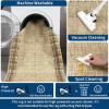 Garvee Solid Washable 9×12 Rugs for Living Room Border Plaid Rug Non-Slip Stain-Resistant Rugs Clearance Modern Low-Pile Carpet 9 x 12 Rug for Bedroom Dining Farmhouse Mat with Rubber Back,Tan(Natural-plaid)