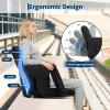 Garvee Stadium Seats with Back Support and Padded Cushion – Extra Wide Bleacher Chair with Anti-Slip Mat – Reclining Stadium Football Seats – 6 Adjustable Angle, Large Pockets, Cup Holders(Black)