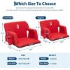 Garvee Stadium Seats with Back Support and Padded Cushion – Extra Wide Bleacher Chair with Anti-Slip Mat – Reclining Stadium Football Seats – 6 Adjustable Angle, Large Pockets, Cup Holders(Red)