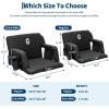 Garvee Stadium Seats with Back Support and Padded Cushion – Extra Wide Bleacher Chair with Anti-Slip Mat – Reclining Stadium Football Seats – 6 Adjustable Angle, Large Pockets, Cup Holders(Black)