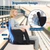 Garvee Stadium Seats with Back Support and Padded Cushion – Extra Wide Bleacher Chair with Anti-Slip Mat – Reclining Stadium Football Seats – 6 Adjustable Angle, Large Pockets, Cup Holders(Grey)