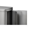 Garvee Stainless Steel Trash Can, 50 L/13 gal Hands Free Garbage Can with Soft Close Lid and Foot Pedal, Metal Kitchen Waste Bin with Inner Bucket for Living Room, Office, D Shape, Silver(Stainless Steel)