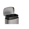 Garvee Stainless Steel Trash Can, 50 L/13 gal Hands Free Garbage Can with Soft Close Lid and Foot Pedal, Metal Kitchen Waste Bin with Inner Bucket for Living Room, Office, D Shape, Silver(Stainless Steel)