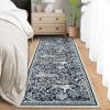 Garvee Tiger 5×7 Area Rug Washable Modern Living Room Rugs Non Slip Black Rugs for Bedroom Ultra Thin Vintage Throw Carpet Retro Accent Floor Cover Indoor Contemporary Mat for Dining Room Home Office(Blue)