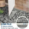Garvee Tiger 5×7 Area Rug Washable Modern Living Room Rugs Non Slip Black Rugs for Bedroom Ultra Thin Vintage Throw Carpet Retro Accent Floor Cover Indoor Contemporary Mat for Dining Room Home Office(Black)