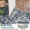Garvee Tiger 5×7 Area Rug Washable Modern Living Room Rugs Non Slip Black Rugs for Bedroom Ultra Thin Vintage Throw Carpet Retro Accent Floor Cover Indoor Contemporary Mat for Dining Room Home Office(Blue)