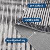 Garvee Washable 9×12 Area Rug for Living Room Modern Abstract Non Slip Bedroom Rugs Large Non Slip Low Pile Floor Cover for Dining Room Ultra Thin Foldable Throw Carpet for Home Office, Blue(Black)
