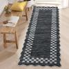 Garvee Washable Area Rug 8×10 Modern Solid Living Room Rug,Large Bordered Rugs for Bedroom Neutral Carpet 8×10 Rugs for Farmhouse Dining Room Non-Slip Stain Resistant Under Table Brown Rug(Scalloped|black)