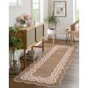 Garvee Washable Area Rug 8×10 Modern Solid Living Room Rug,Large Bordered Rugs for Bedroom Neutral Carpet 8×10 Rugs for Farmhouse Dining Room Non-Slip Stain Resistant Under Table Brown Rug(Lace Camel)