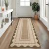 Garvee Washable Area Rug 8×10 Modern Solid Living Room Rug,Large Bordered Rugs for Bedroom Neutral Carpet 8×10 Rugs for Farmhouse Dining Room Non-Slip Stain Resistant Under Table Brown Rug(Tan)
