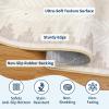 Garvee Washable Area Rug 8×10 Modern Solid Living Room Rug,Large Bordered Rugs for Bedroom Neutral Carpet 8×10 Rugs for Farmhouse Dining Room Non-Slip Stain Resistant Under Table Brown Rug(Ivory White)