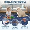 Garvee Washable Area Rug 8×10 Modern Solid Living Room Rug,Large Bordered Rugs for Bedroom Neutral Carpet 8×10 Rugs for Farmhouse Dining Room Non-Slip Stain Resistant Under Table Brown Rug(Sapphire Blue)