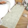 Garvee Washable Area Rug 9×12 Living Room Rugs Modern Solid Neutral Rug Farmhouse Large Rugs Stain-Resistant Pet-Friendly Rug Low Pile Non Slip Carpet for Farmhouse Bedroom Dining Room,Blue(Sage Green)