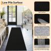 Garvee Washable Area Rug 9×12 Living Room Rugs Modern Solid Neutral Rug Farmhouse Large Rugs Stain-Resistant Pet-Friendly Rug Low Pile Non Slip Carpet for Farmhouse Bedroom Dining Room,Blue(Solid|black)