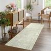 Garvee Washable Area Rug 9×12 Living Room Rugs Modern Solid Neutral Rug Farmhouse Large Rugs Stain-Resistant Pet-Friendly Rug Low Pile Non Slip Carpet for Farmhouse Bedroom Dining Room,Blue(Sage Green)