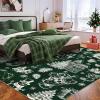 Garvee Washable Rug 8×10 Area Rugs for Living Room Vintage Non Slip Throw Rugs Distressed Large Rugs for Bedroom Low Pile Soft Non Shedding Stain Resistant Carpet for Dining Room 8’x10′ Black(Fairy Tales|green)