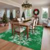 Garvee Washable Rug 8×10 Area Rugs for Living Room Vintage Non Slip Throw Rugs Distressed Large Rugs for Bedroom Low Pile Soft Non Shedding Stain Resistant Carpet for Dining Room 8’x10′ Black(Snowflake|green)
