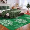 Garvee Washable Rug 8×10 Area Rugs for Living Room Vintage Non Slip Throw Rugs Distressed Large Rugs for Bedroom Low Pile Soft Non Shedding Stain Resistant Carpet for Dining Room 8’x10′ Black(Snowflake|green)