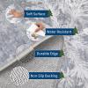 Garvee Washable Rug 8×10 Area Rugs for Living Room Vintage Non Slip Throw Rugs Distressed Large Rugs for Bedroom Low Pile Soft Non Shedding Stain Resistant Carpet for Dining Room 8’x10′ Black(Snowflake|grey)
