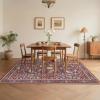 Garvee Washable Rug 8×10 Area Rugs for Living Room Vintage Non Slip Throw Rugs Distressed Large Rugs for Bedroom Low Pile Soft Non Shedding Stain Resistant Carpet for Dining Room 8’x10′ Black(Bird|red)