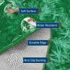 Garvee Washable Rug 8×10 Area Rugs for Living Room Vintage Non Slip Throw Rugs Distressed Large Rugs for Bedroom Low Pile Soft Non Shedding Stain Resistant Carpet for Dining Room 8’x10′ Black(Snowflake|green)