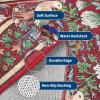 Garvee Washable Rug 8×10 Area Rugs for Living Room Vintage Non Slip Throw Rugs Distressed Large Rugs for Bedroom Low Pile Soft Non Shedding Stain Resistant Carpet for Dining Room 8’x10′ Black(Bird|red)