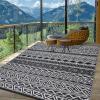 Garvee Waterproof Outdoor Rug 10×14, Reversible Plastic Straw Patio Camping Rug, Indoor Outdoor RV Mat Carpet for Deck, Camper, Porch, Balcony, Backyard, Picnic