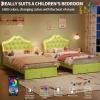GarveeHome LED Twin Bed Frame for Kids with Beauty Crystal Button Headboard, Upholstered PU Leather Platform Princess Bed with Storage Drawer, Noise-Free, Easy Assembly, Easy Clean, Pink | led(Avocado Green)