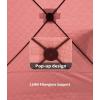 Pop Up Ice Fishing Tent Insulated Ice Fishing Shelter Portable Hub-Style Shelter Shanty Windproof and Warm, Multiple Sizes for 6-8 Person, Red, 6×11.7×6.6 Ft(Red)