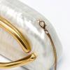 Women’s Gold Purse with Removable Chain – Acrylic Evening Bag for Wedding, Party, Prom, Cocktail (Vintage Style Bag)(Off-white)