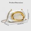 Women’s Gold Purse with Removable Chain – Acrylic Evening Bag for Wedding, Party, Prom, Cocktail (Vintage Style Bag)(Off-white)