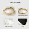 Women’s Gold Purse with Removable Chain – Acrylic Evening Bag for Wedding, Party, Prom, Cocktail (Vintage Style Bag)(Off-white)
