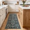 5×7 Area Rugs Living Room Rug: Vintage Washable Rug Floral Soft Carpet Indoor Floor Non-Slip Stain Resistant Large Carpets for Bedroom Kids Nursery Dining Room Farmhouse Home Office, Black(Black)