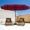 Garvee 13ft Patio Umbrella with Double Canopy, Premium Commercial Extra Large Market Umbrella for Outdoor Dining Sets, Resort Patios and Backyard Entertainment Areas, w/o Base(Claret)