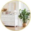 Garvee 20 in Round Mirror for Wall, Black Metal Frame Circle Mirror, Round Bathroom Mirror for Wall Decor, Rounds Mirror for Entryway, Vanity, Bedroom, Easy to Install(Gold)