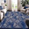 Garvee 8×10 ft Area Rugs for Living Room/Bedroom, Low Pile Non-Slip Washable Indoor Door Mat, Gray Carpet for Kids Boys Girls Dorm Nursery Home Decor Aesthetic(Marine)