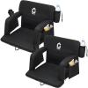 Garvee Stadium Seats with Back Support and Padded Cushion – Extra Wide Bleacher Chair with Anti-Slip Mat – Reclining Stadium Football Seats – 6 Adjustable Angle, Large Pockets, Cup Holders(Black)