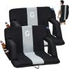 Garvee Stadium Seats with Back Support and Padded Cushion – Extra Wide Bleacher Chair with Anti-Slip Mat – Reclining Stadium Football Seats – 6 Adjustable Angle, Large Pockets, Cup Holders(Grey)