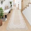 Garvee Washable Area Rug 8×10 Modern Solid Living Room Rug,Large Bordered Rugs for Bedroom Neutral Carpet 8×10 Rugs for Farmhouse Dining Room Non-Slip Stain Resistant Under Table Brown Rug(Lace Beige)